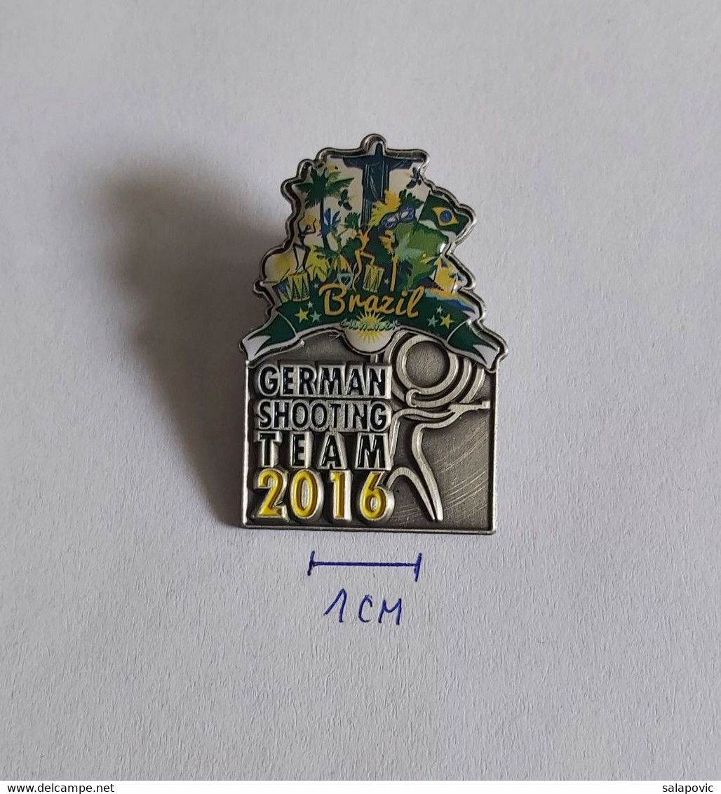 Time To Rock Rio Brazil 2016 Germany Shooting Team Archery German Shooting And Archery Federation PINS BADGES A5/4 - Tir à L'Arc