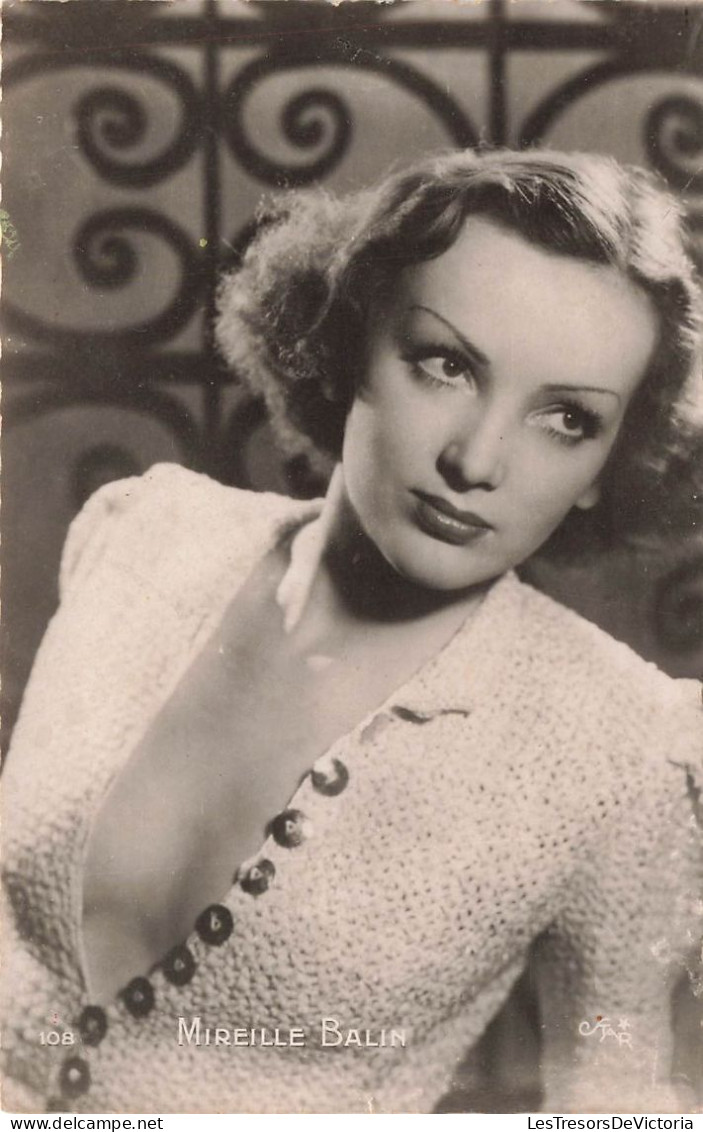 CELEBRITE -  Mireille Balin - Actrice De Cinéma Française - Carte Postale Ancienne - Femmes Célèbres