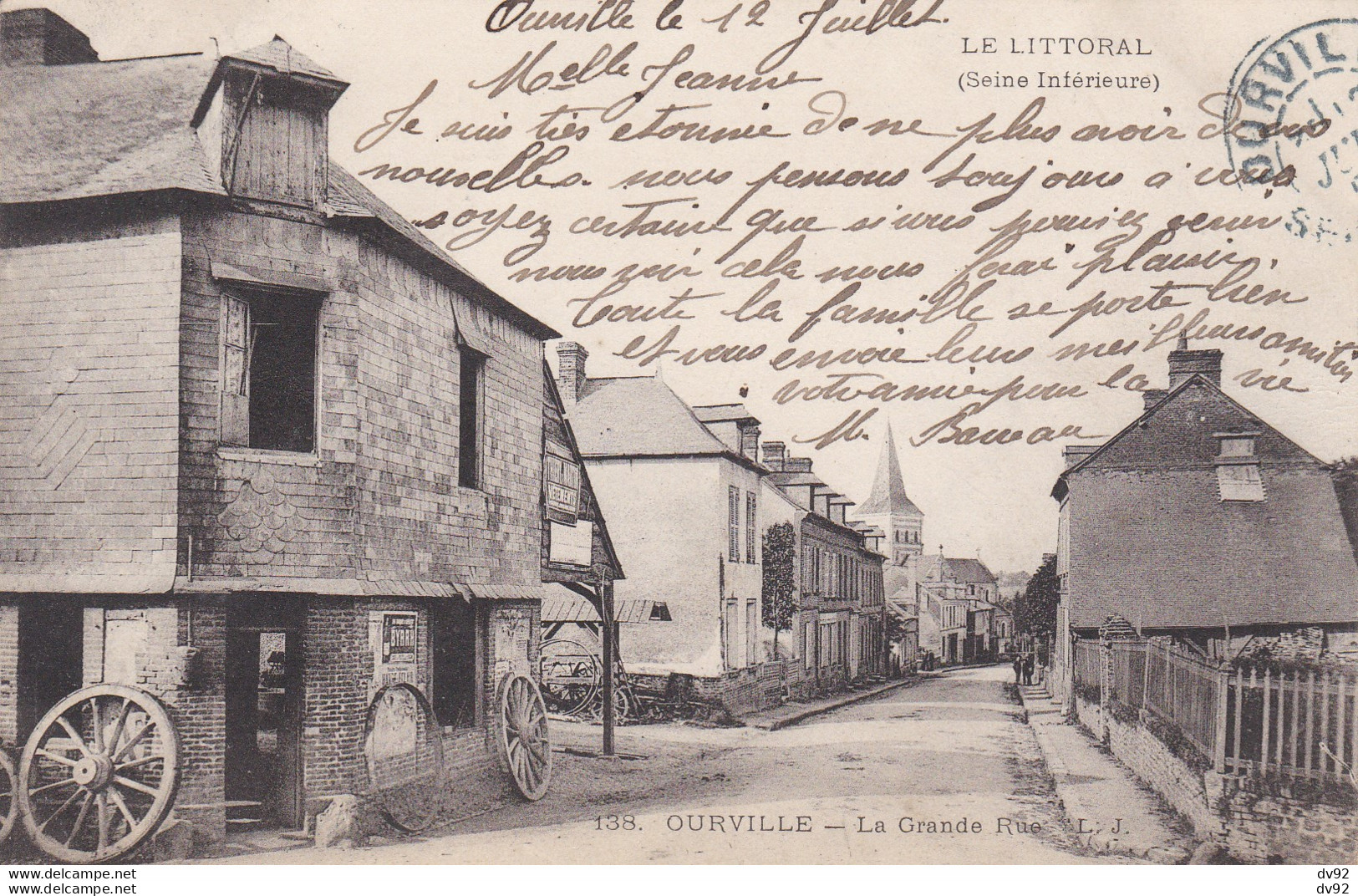 SEINE MARITIME OURVILLE LA GRANDE RUE - Ourville En Caux