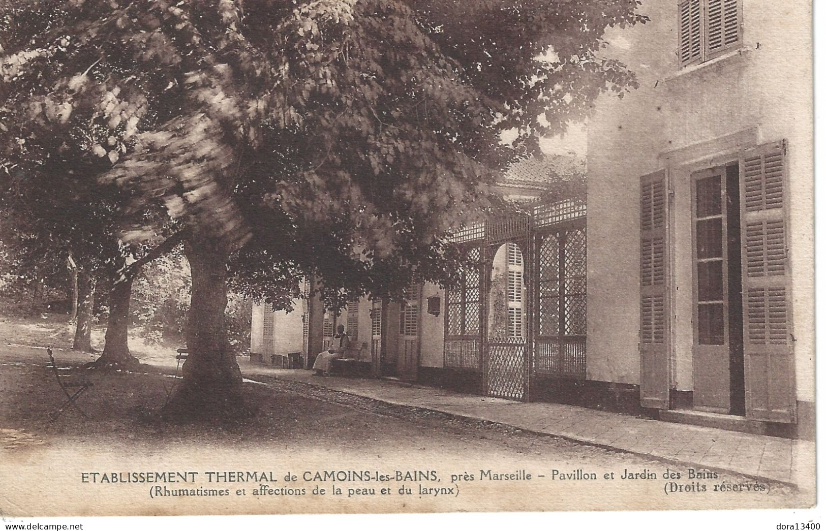 CPA13- MARSEILLE- CAMOINS-LES-BAINS- Etablissement Thermal- Pavillon Et Jardin Des Bains - Les Caillols, La Valentine