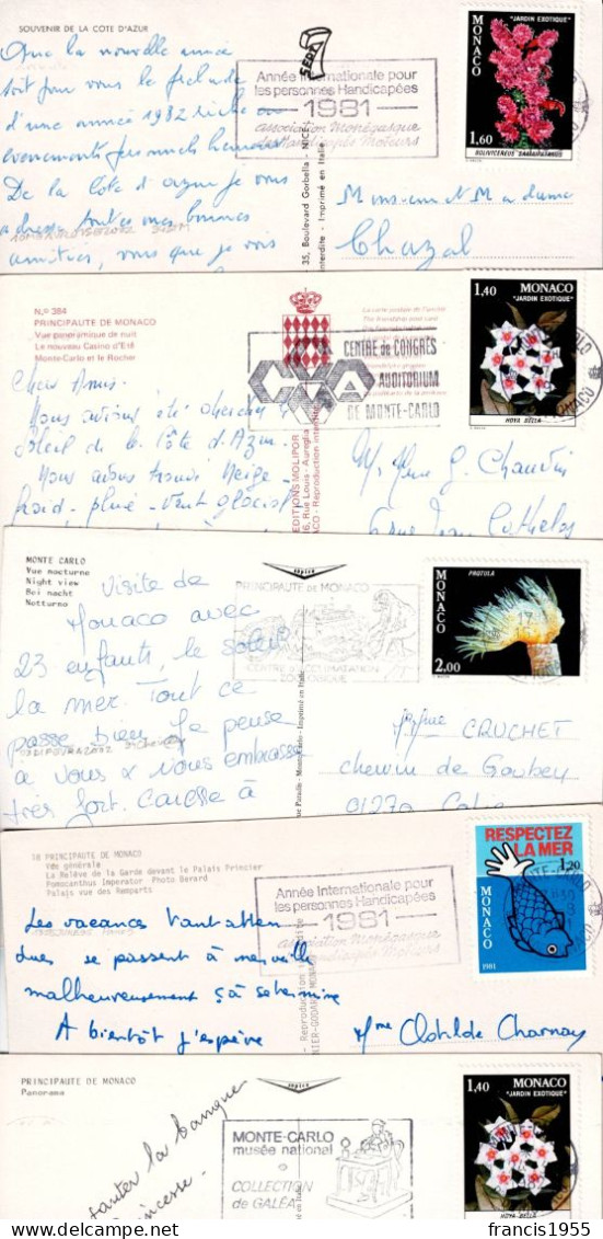 Oblitération De Monaco Sur Care Postale - Storia Postale