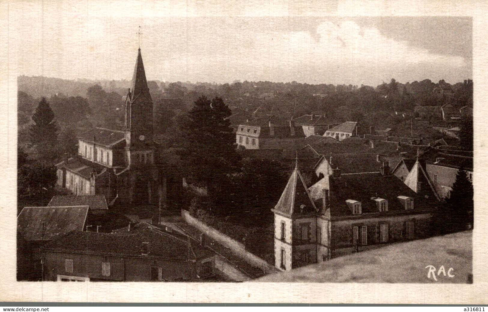 CPA 87 CHALUS - VUE GENERALE PRISE DU HAUT DE LA TOUR - Chalus