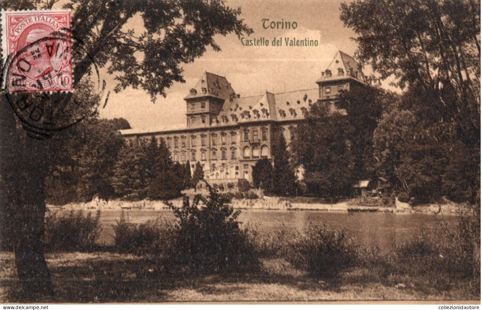 TORINO - CASTELLO DEL VALENTINO - CARTOLINA FP SPEDITA NEL 1907 - Castello Del Valentino