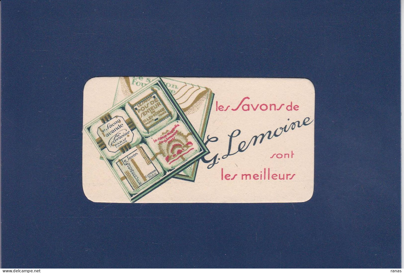 Carte Parfumée > Ancienne Parfum Savon Lemoine Voir Dos - Profumeria Antica (fino Al 1960)