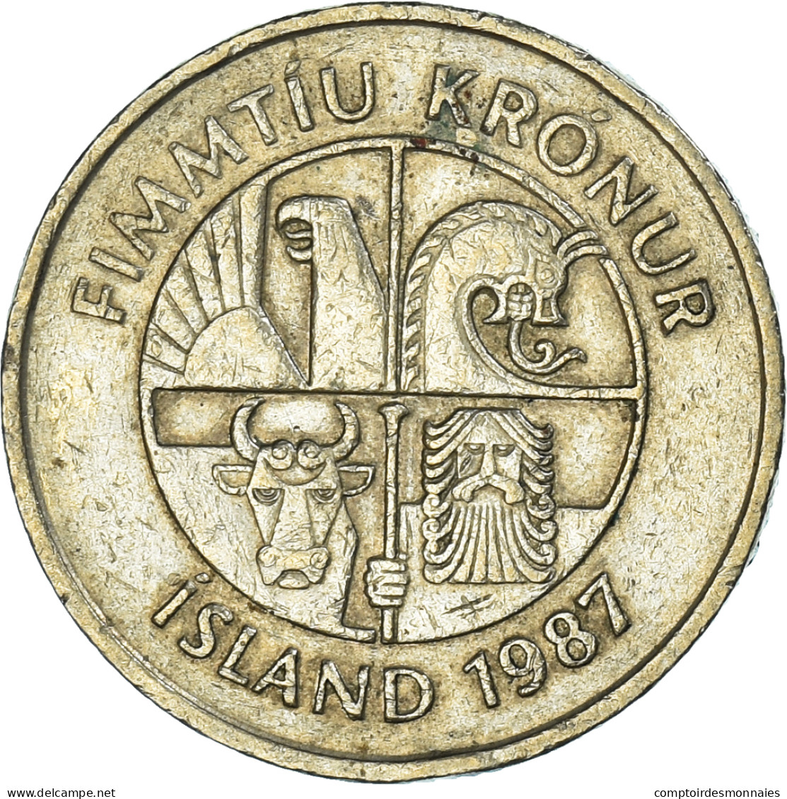Monnaie, Islande, 50 Kronur, 1987 - IJsland