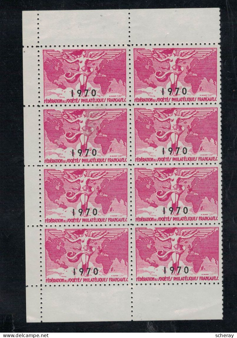 BLOC DE 8 VALEURS  F.S.P.F. 1970  (lot 424) - Esposizioni Filateliche