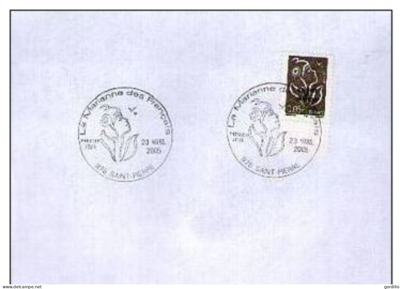 FDC Saint Pierre Et Miquelon Marianne De Lamouche 0,05 Euro   23 03 2005 - FDC