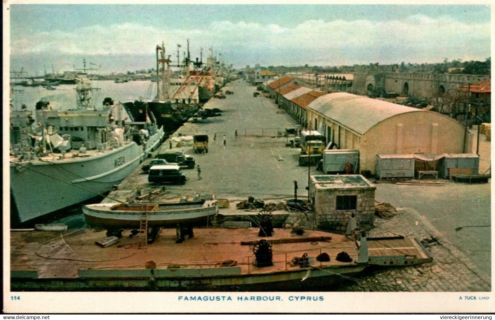 ! Ansichtskarte Famagusta, Harbour, Hafen, Schiffe, Ships , Zypern, Cyprus, Tucks Postcard - Chipre