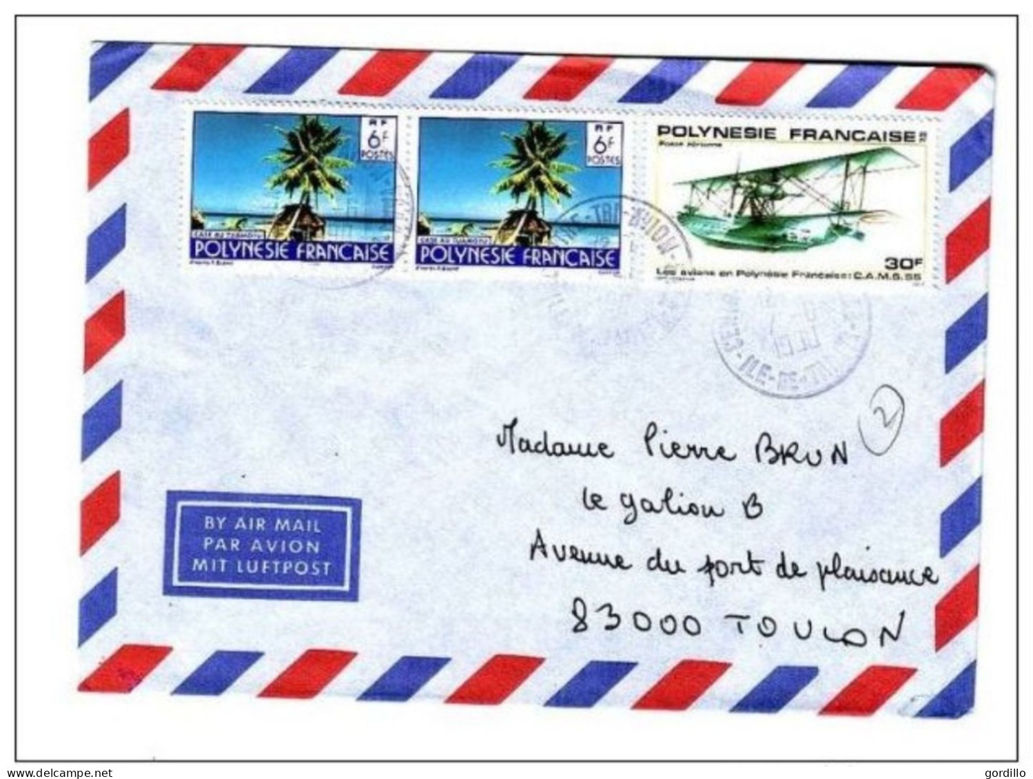Pli   Polynésie  07 06 1990. Avions. - Covers & Documents