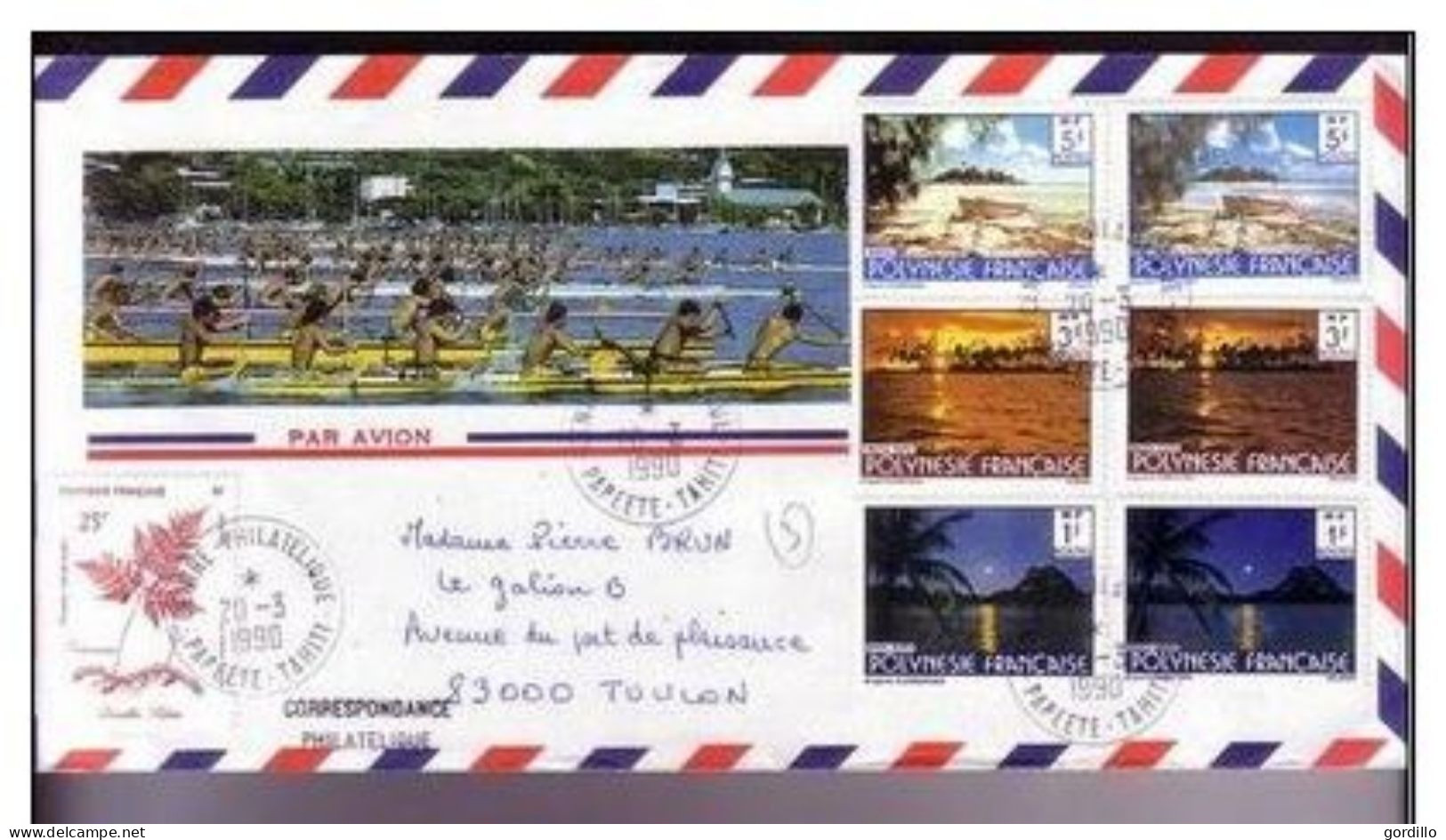 Pli  Polynésie 20 03 1990. - Briefe U. Dokumente