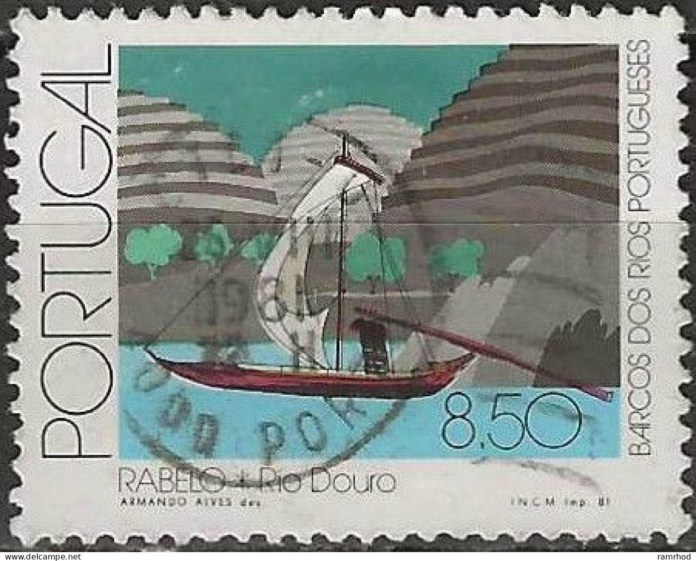 PORTUGAL 1981 River Boats - 8e.50 - Rabelo, River Douro FU - Usado