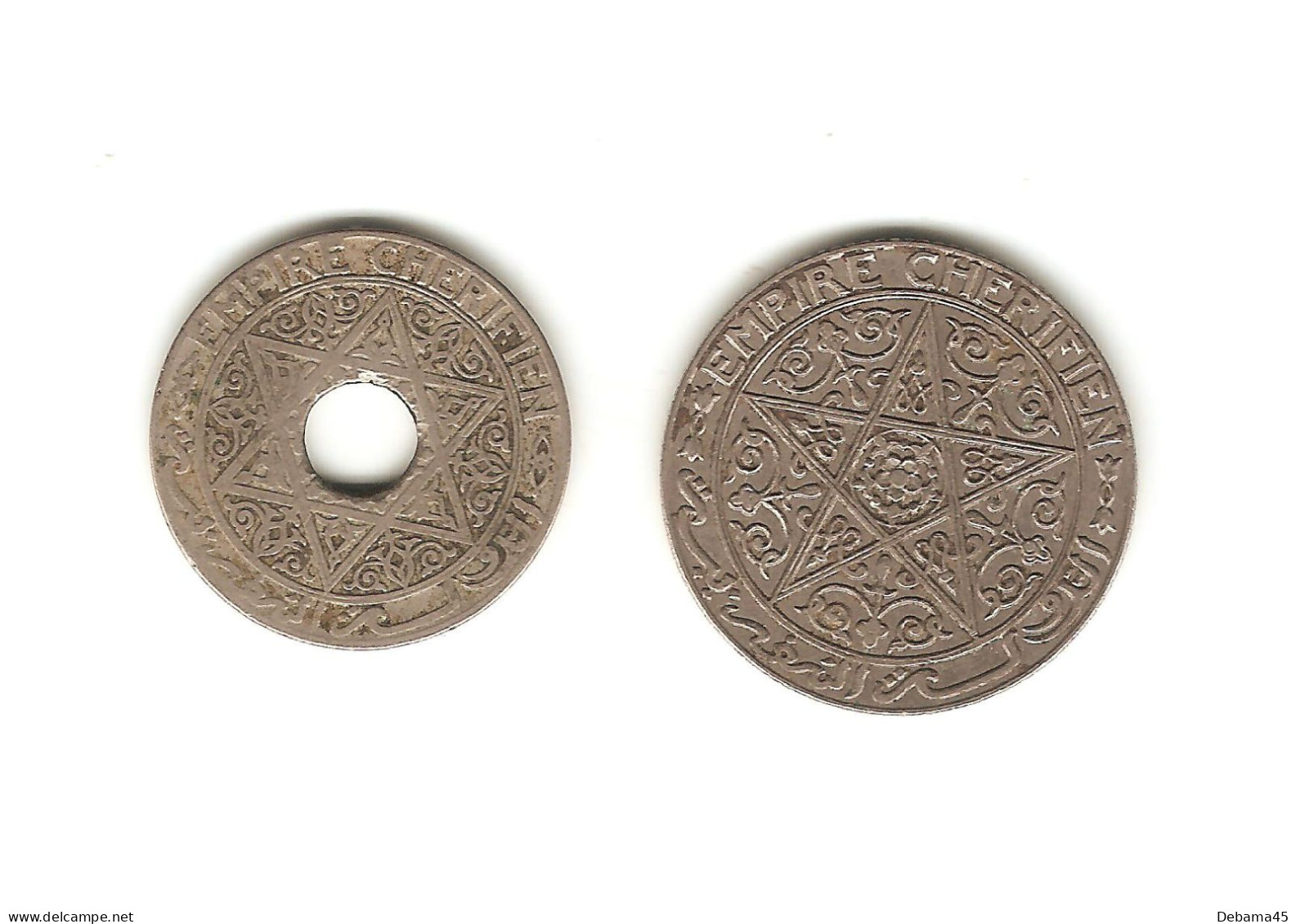 432/ Maroc : Empire Chérifien : 25 Centimes - 1 Franc - Maroc