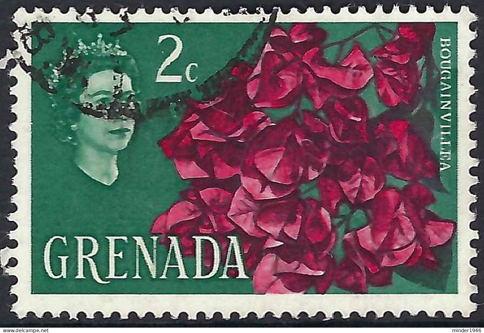 GRENADA 1966 QEII 2c Multicoloured, Bougainvillea SG232 Used - Grenade (...-1974)