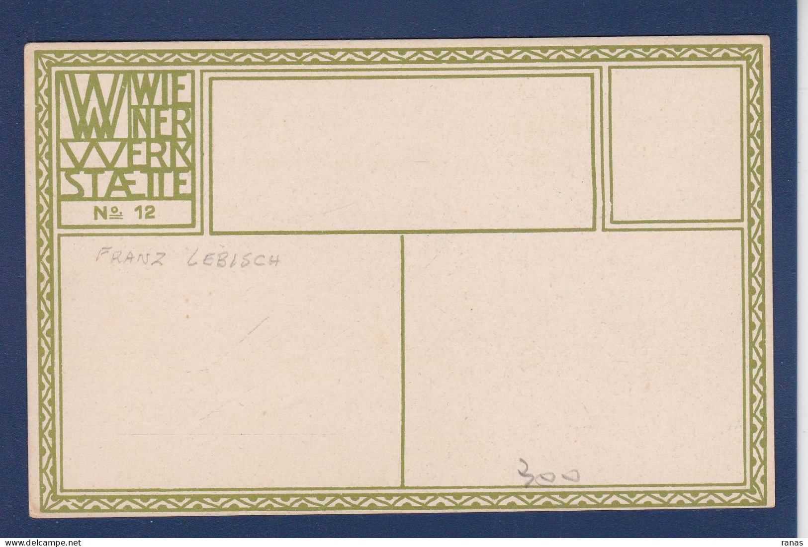 CPA Wiener Werkstaetten N° 12 Non Circulée Voir Dos Franz Lebisch - Wiener Werkstaetten