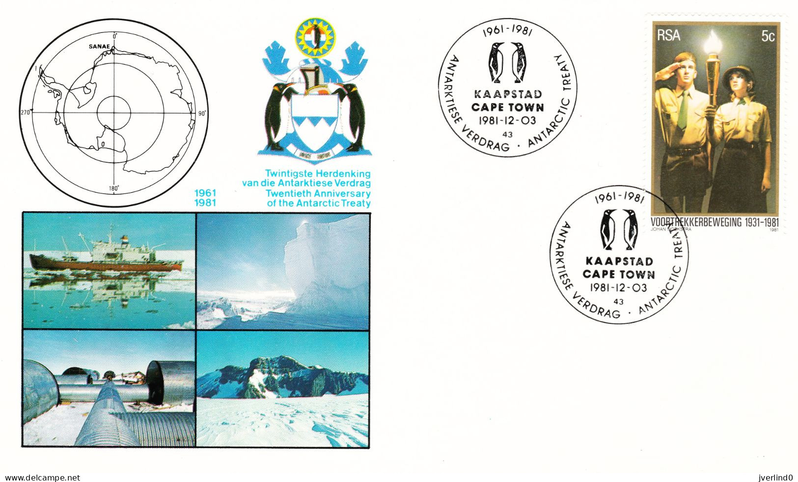 1981 South Africa Antarctic Treaty Penguin Card - Storia Postale