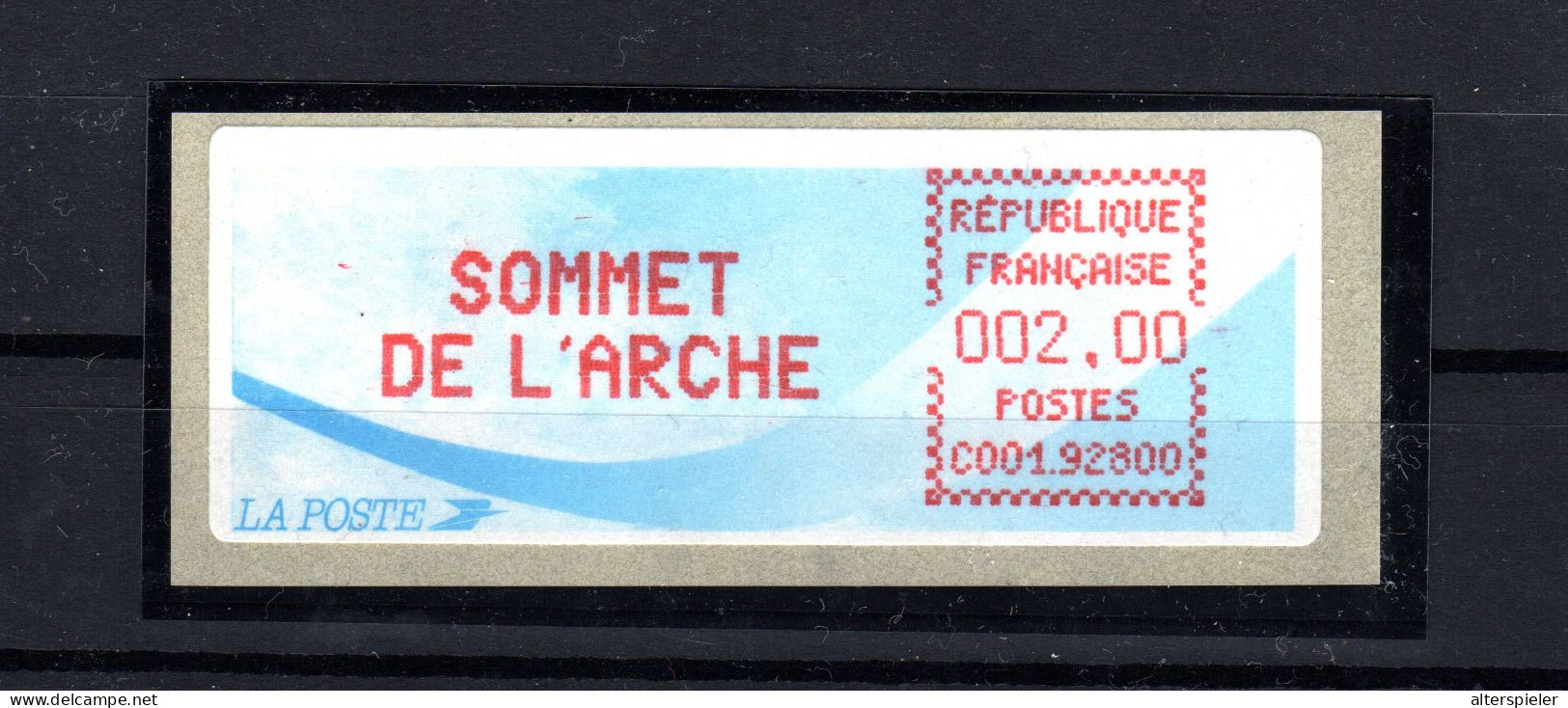 Atm  Frama Crouzet Vignettes Distributeur  Frankreich France Sommet De L ` Arche  Mint Mnh Postfrisch - 1988 « Comète »