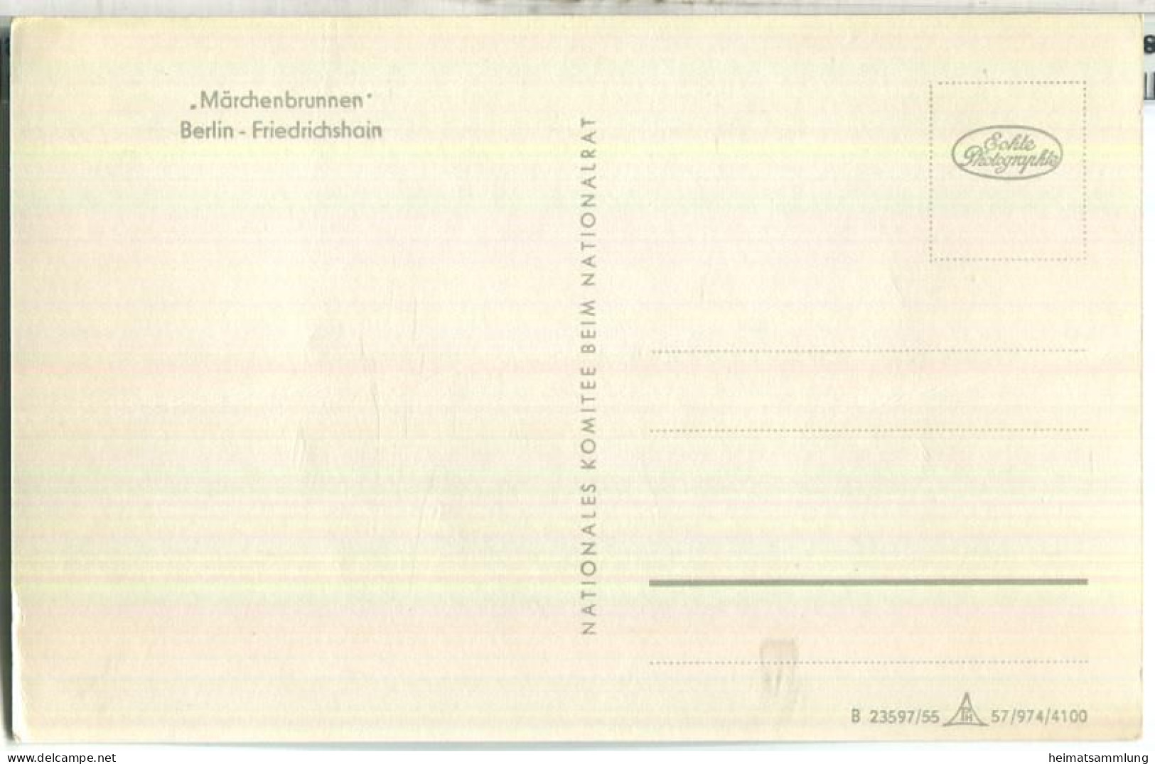 Berlin-Friedrichshain - Märchenbrunnen - Verlag Nationales Komitee Beim Nationalrat 50er Jahre - Friedrichshain