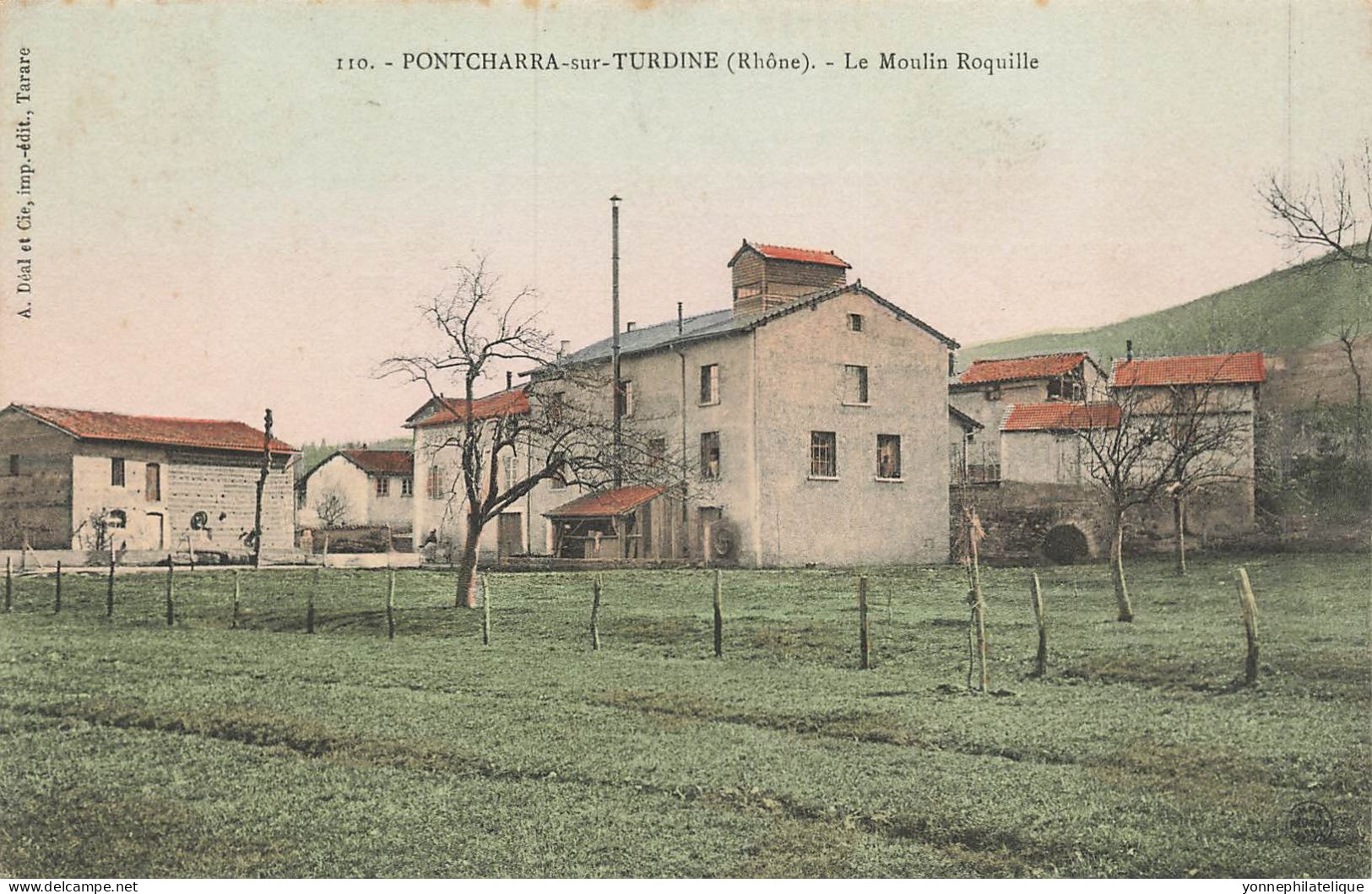 69 - RHÔNE - PONTCHARRA-SUR-TURDINE - Le Moulin Roquille - Colorisée - 10923 - Pontcharra-sur-Turdine