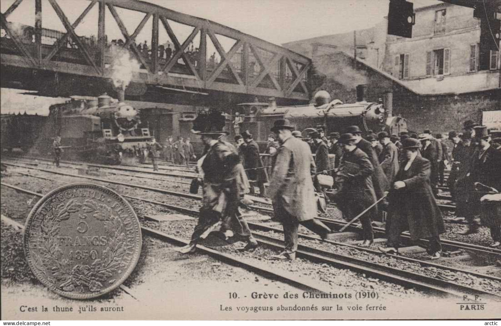 Grève Des Cheminots De L'Ouest -Etat 1910 Les Voyageurs Abandonnes - Streiks