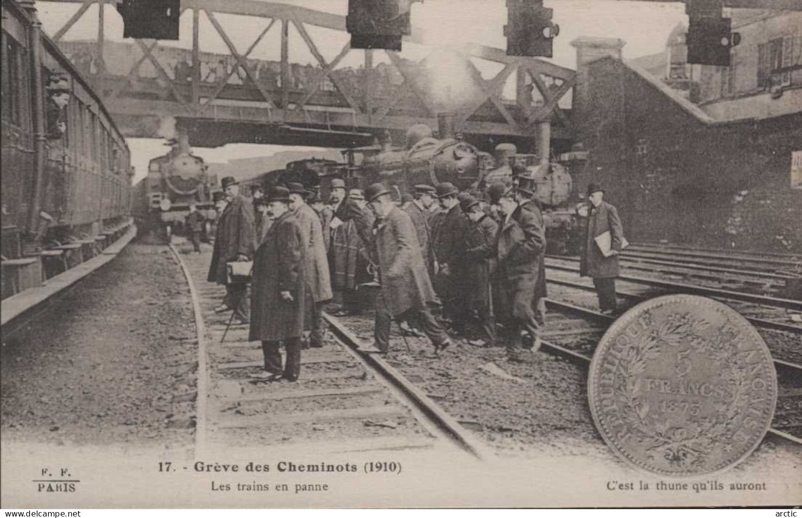 Grève Des Cheminots De L'Ouest -Etat 1910 Les Trains En Panne - Grèves