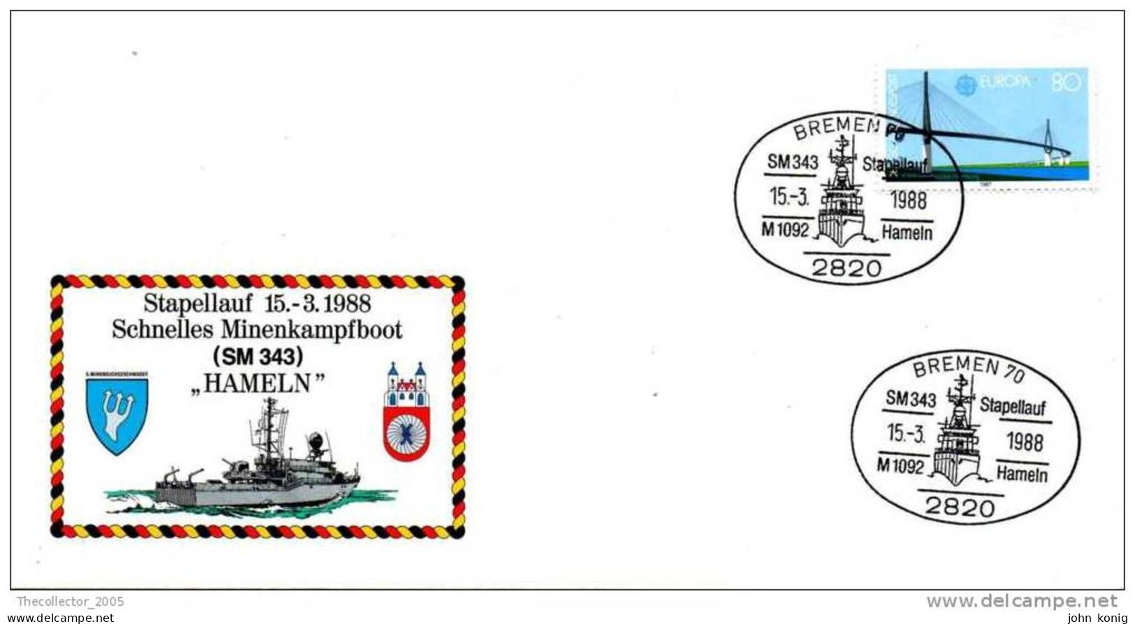 Busta Primo Giorno - FDC - First Day Cover - Germania - Germany - Nave - Ship - Schiff - Navire - Barco - 1981-1990