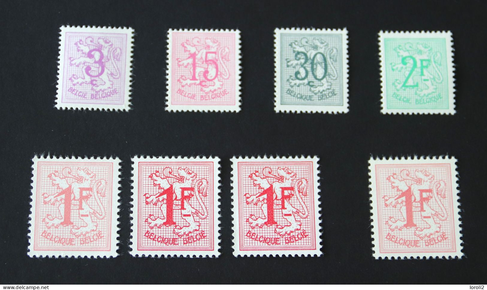 PETIT LOT " CHIFFRE SUR LION "  NEUFS **  ( PAPIERS TERNE + PHOSPHORE ) - 1977-1985 Figuras De Leones