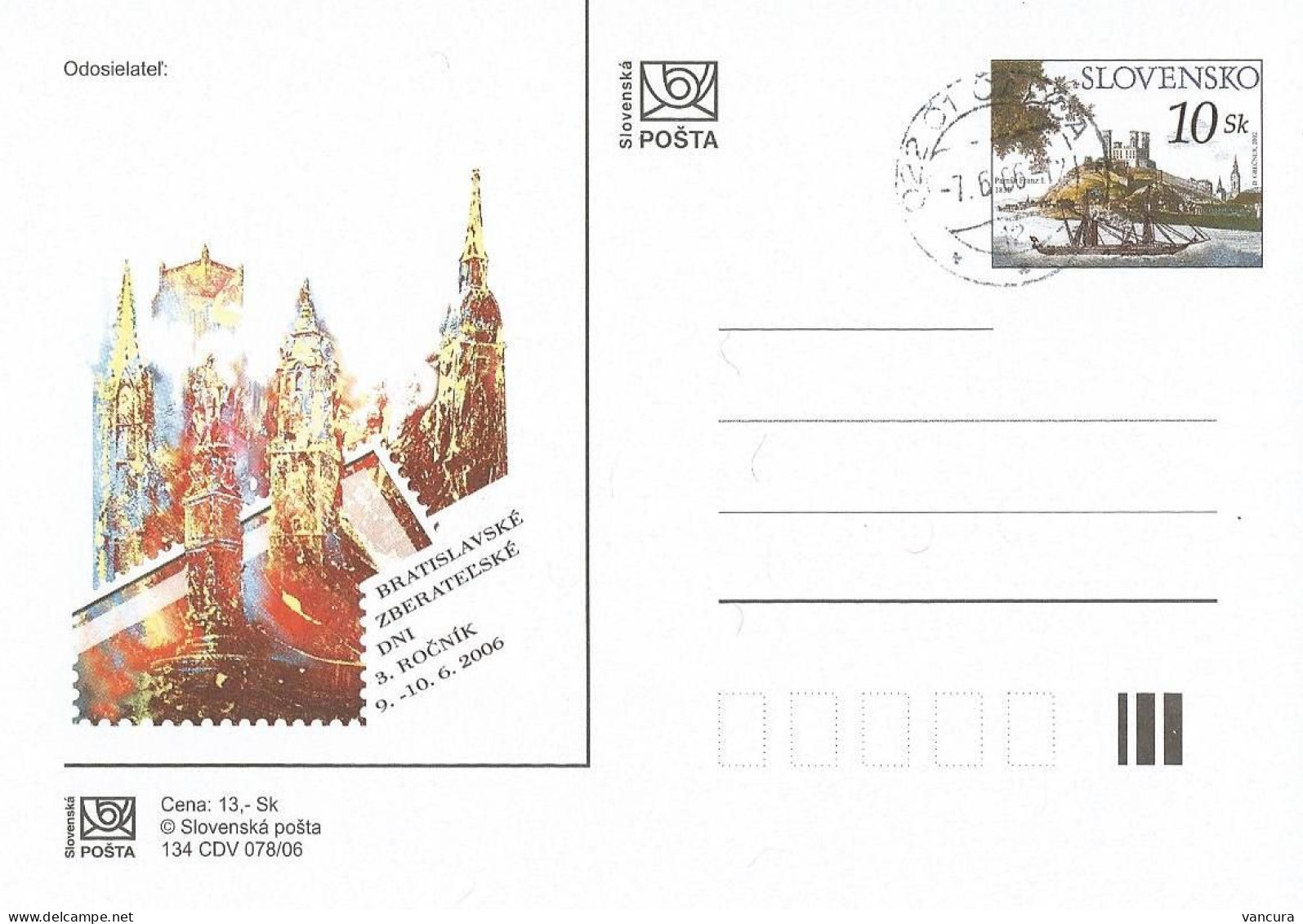 CDV 134 Slovakia Bratislava Collectors Day 2006 - Postcards