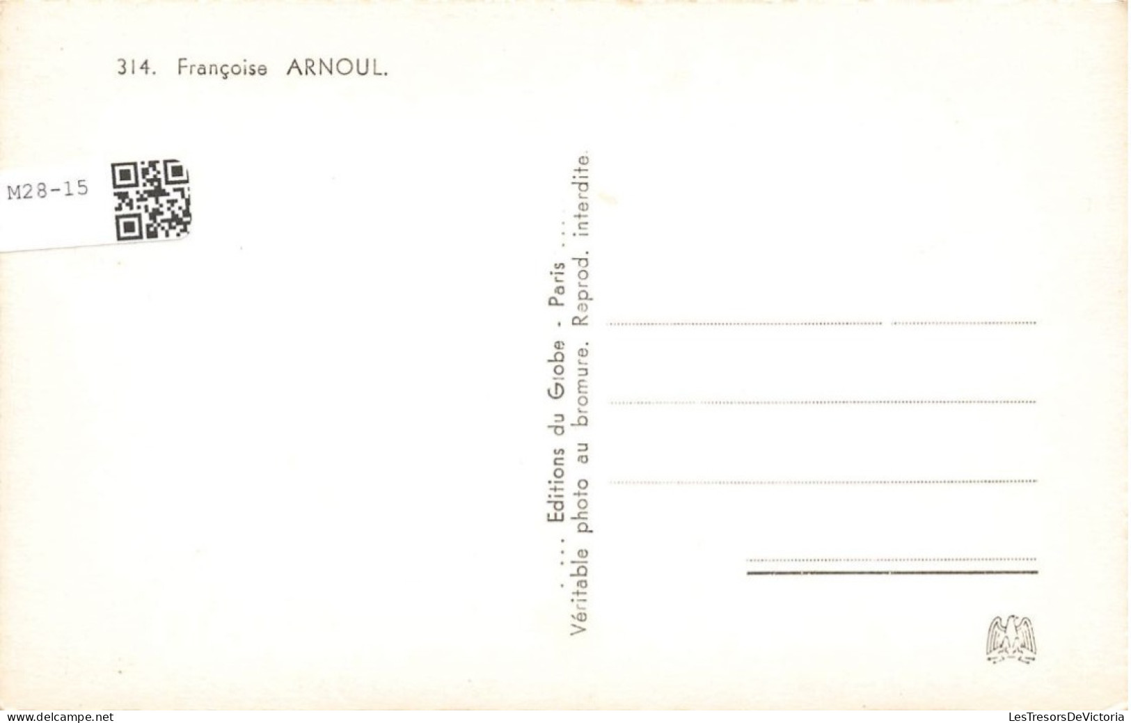 CELEBRITES - Françoise Arnoul - Carte Postale Ancienne - Beroemde Vrouwen