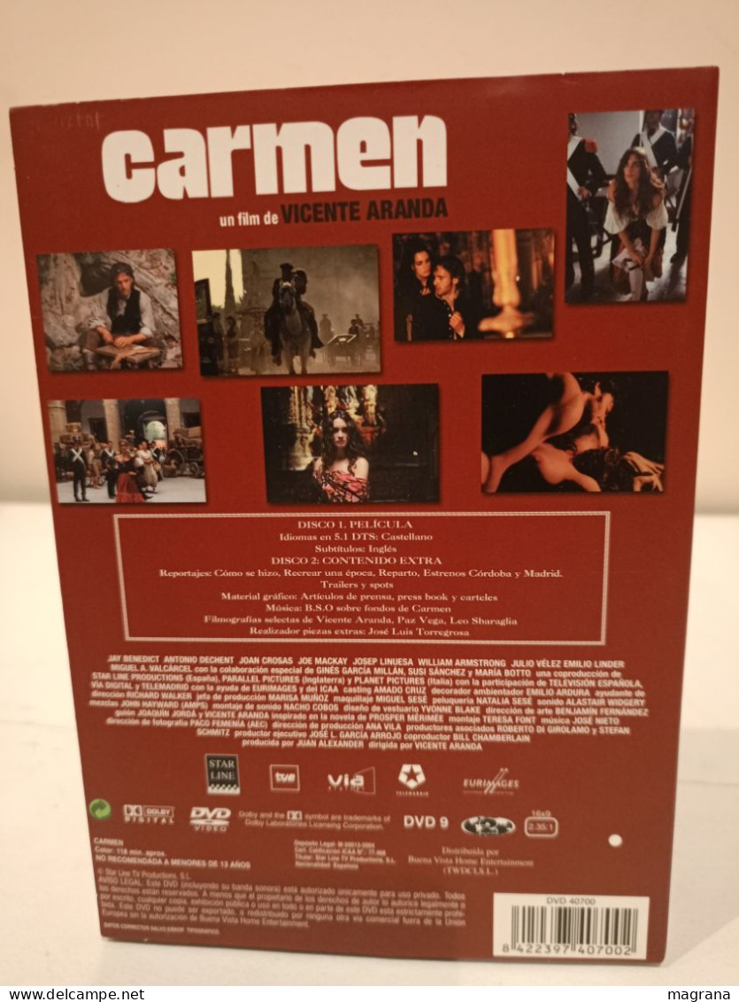 Película Dvd. Carmen. Un Film De Vicente Aranda. Paz Vega Y Leonardo Sbaraglia. 2004. - Histoire