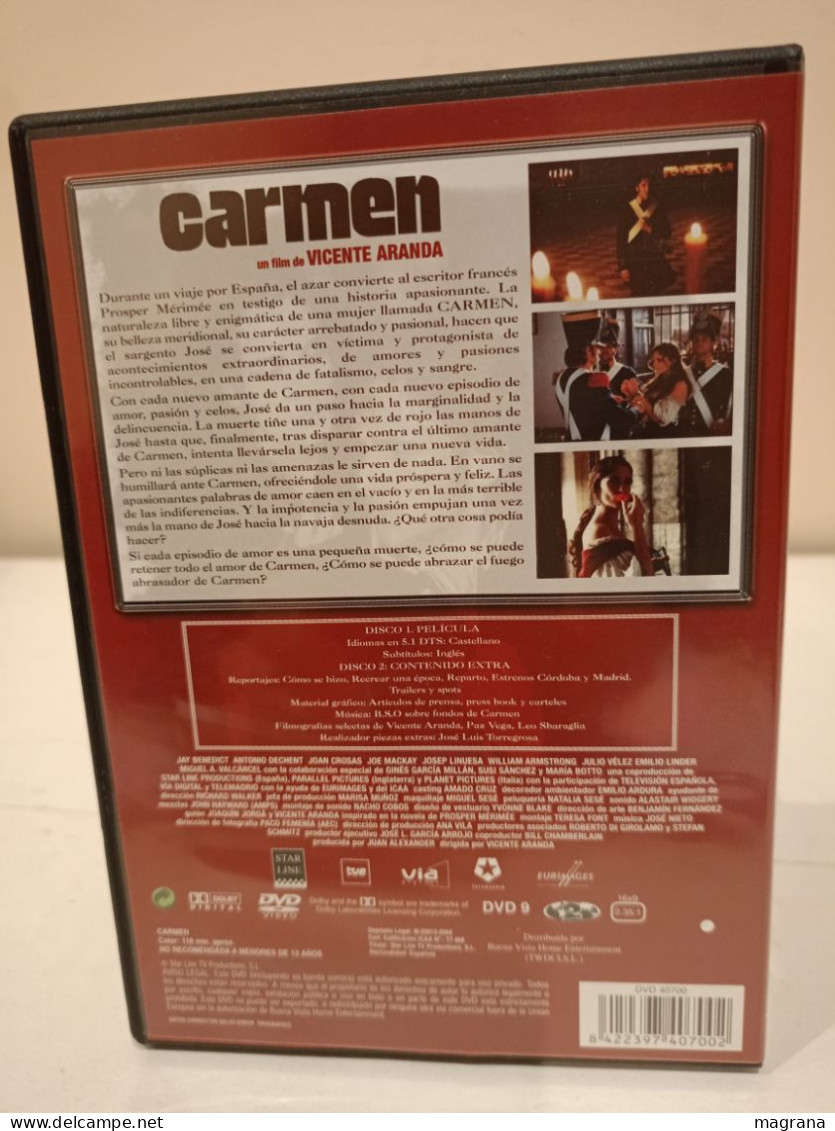 Película Dvd. Carmen. Un Film De Vicente Aranda. Paz Vega Y Leonardo Sbaraglia. 2004. - Geschiedenis