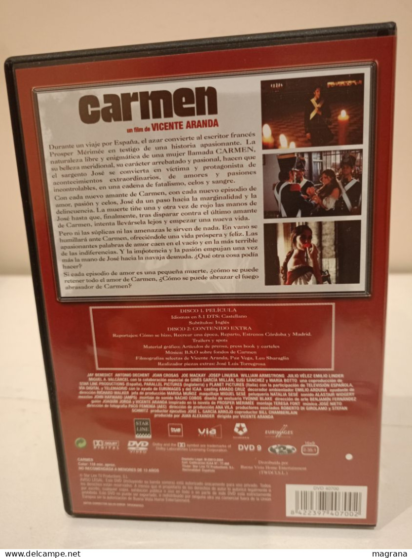 Película Dvd. Carmen. Un Film De Vicente Aranda. Paz Vega Y Leonardo Sbaraglia. 2004. - History