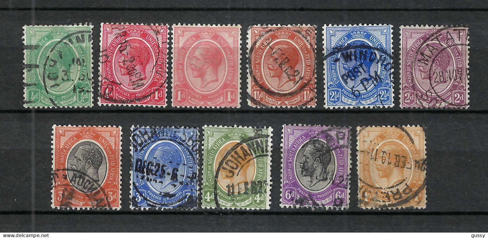 UNION SUD-AFRICAINE Ca. 1913-20: Lot D'obl. - Used Stamps