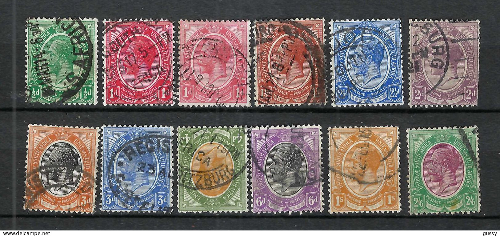 UNION SUD-AFRICAINE Ca. 1913-20: Lot D'obl. - Used Stamps