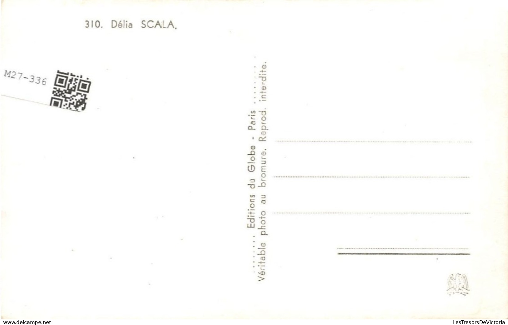 CELEBRITE - Delia Scala - Actrice - Carte Postale Ancienne - Femmes Célèbres