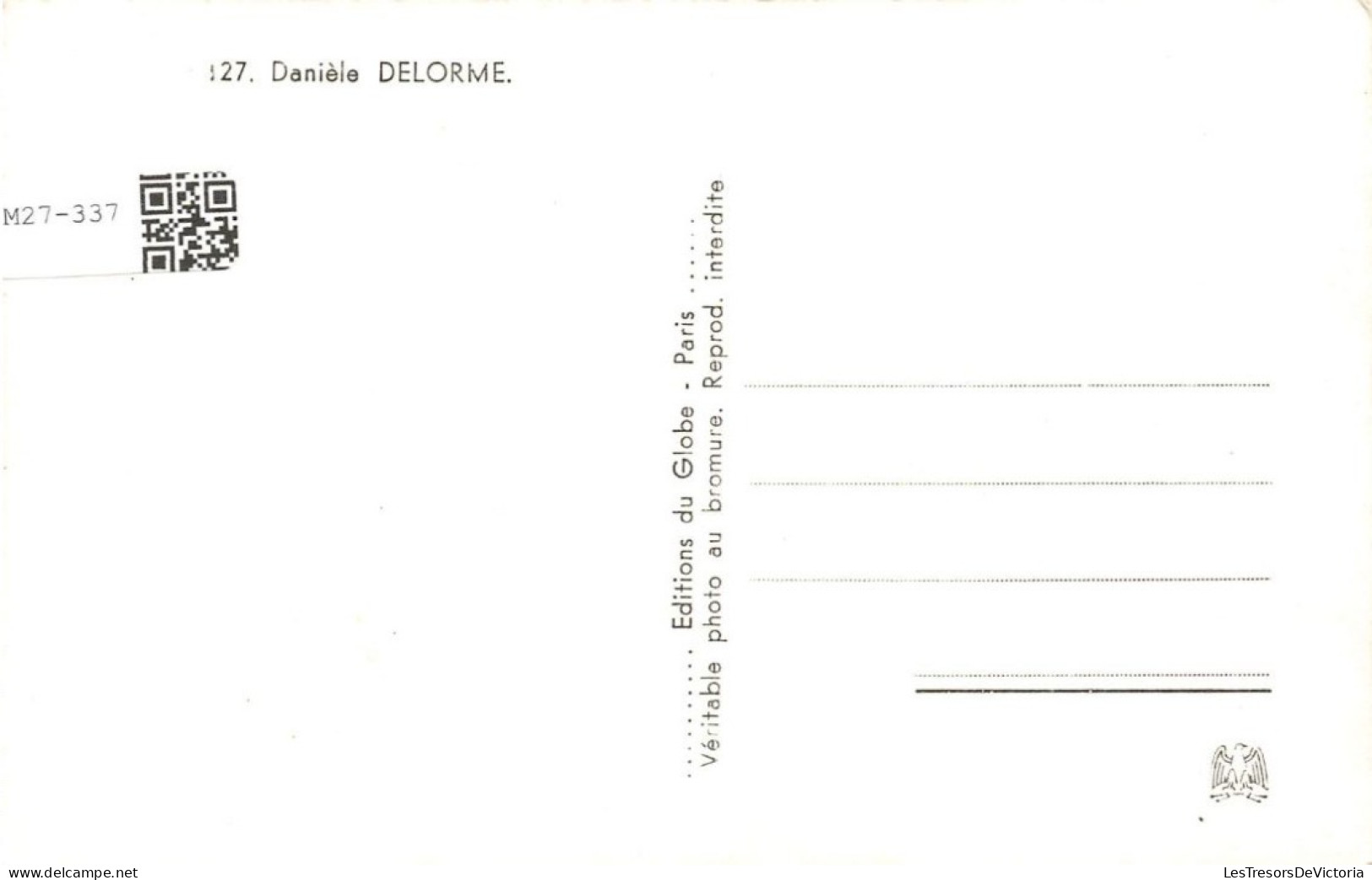 CELEBRITE - Danièle Delorme - Actrice Et Productrice - Carte Postale - Famous Ladies