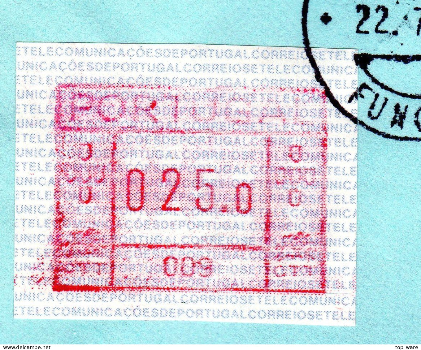 Belgien Belgique Belgie ATM 8.2 EUROPHILEX FDC 26F Poste Restante 27.6.87 To Portugal 25$0 Funchal 22.7.87 / Frama - Lettres & Documents