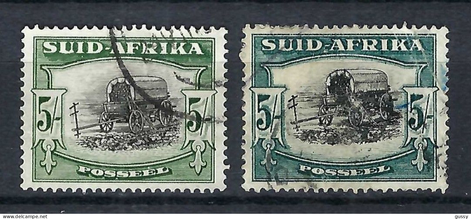 UNION SUD-AFRICAINE Ca. 1927-28: 2x Le Y&T 29 Obl., 2 Nuances - Used Stamps