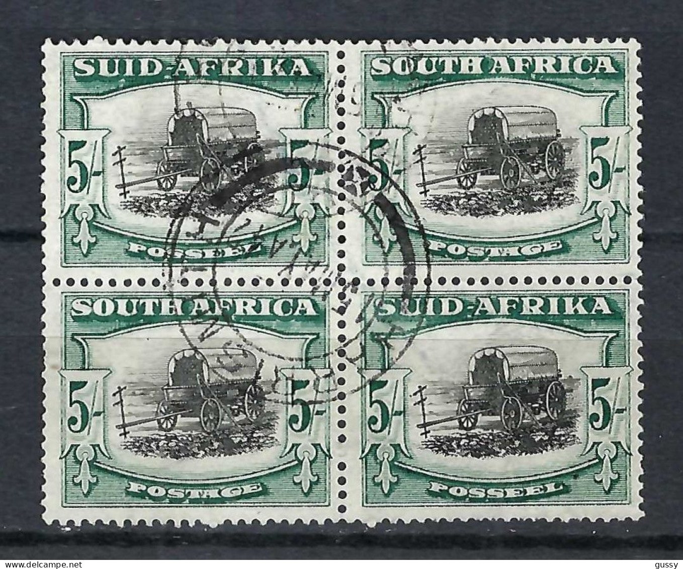 UNION SUD-AFRICAINE Ca. 1927-28: Bloc De 4 De Y&T 29 Obl. - Used Stamps
