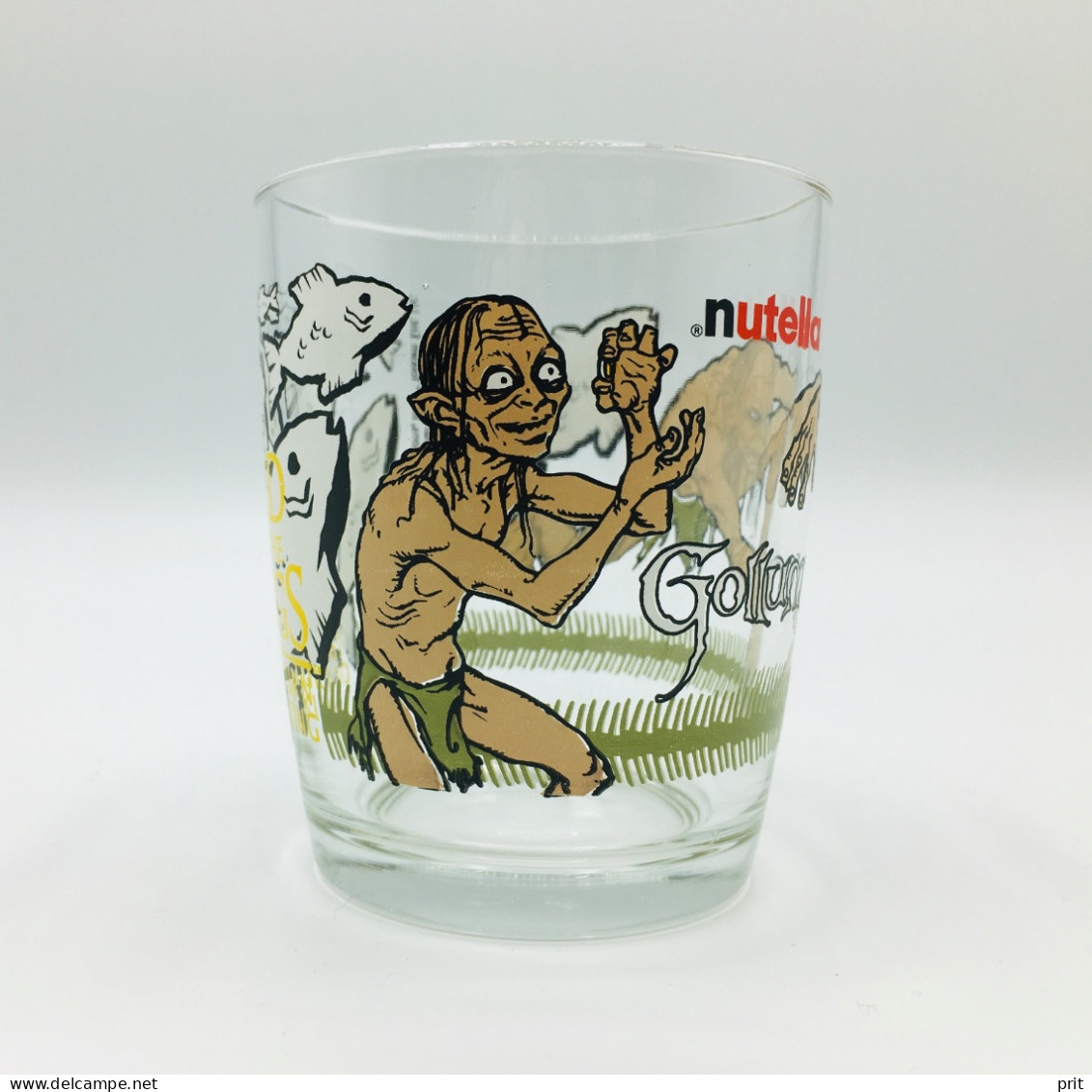 Gollum Lord Of The Rings Return Of The Kings Nutella Rare Estonia Baltics Limited Edition Glass Jar 2003 Tolkien Ent - Nutella