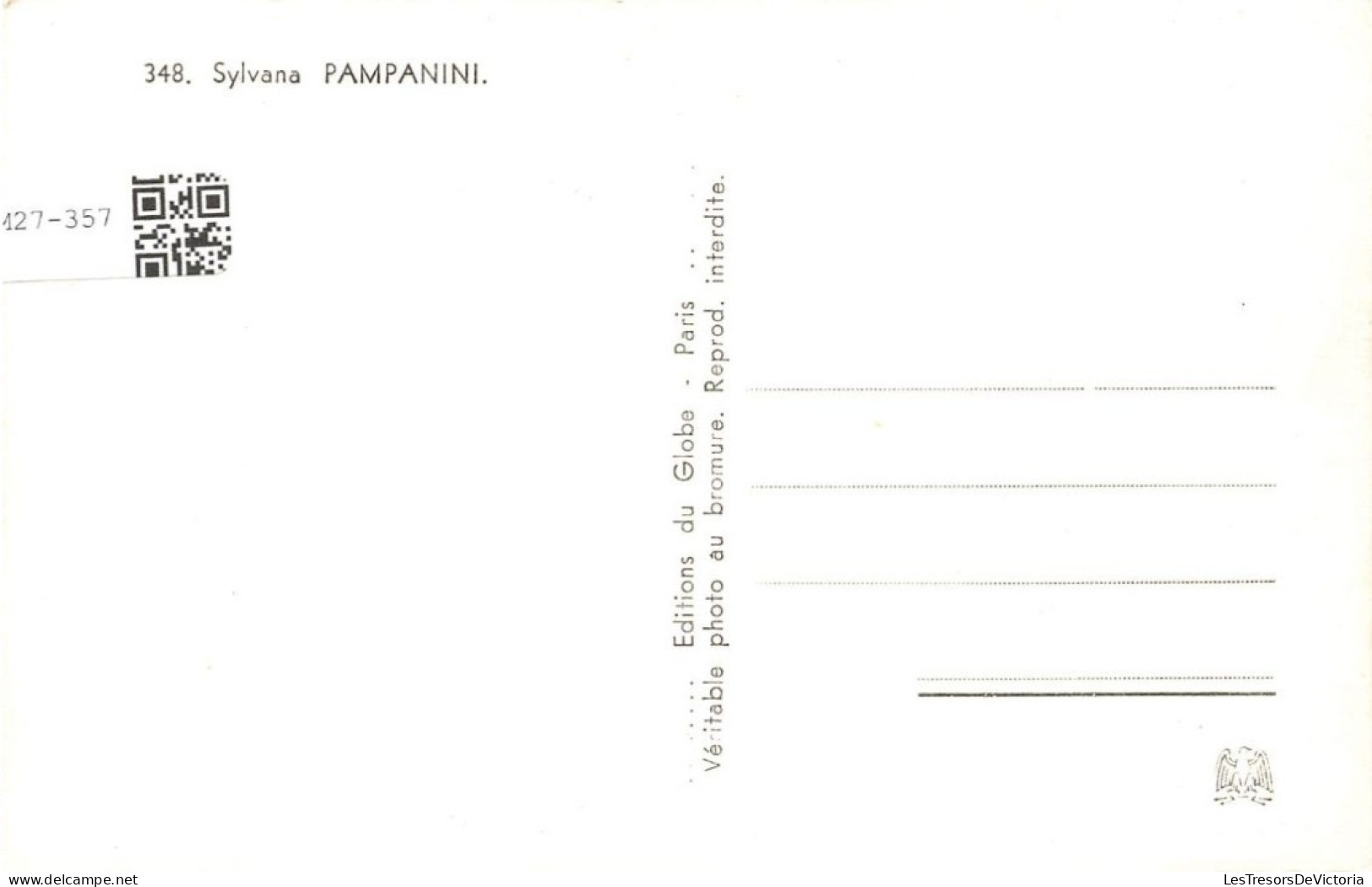 CELEBRITE -  Silvana Pampanini - Actrice Italienne - Carte Postale - Femmes Célèbres
