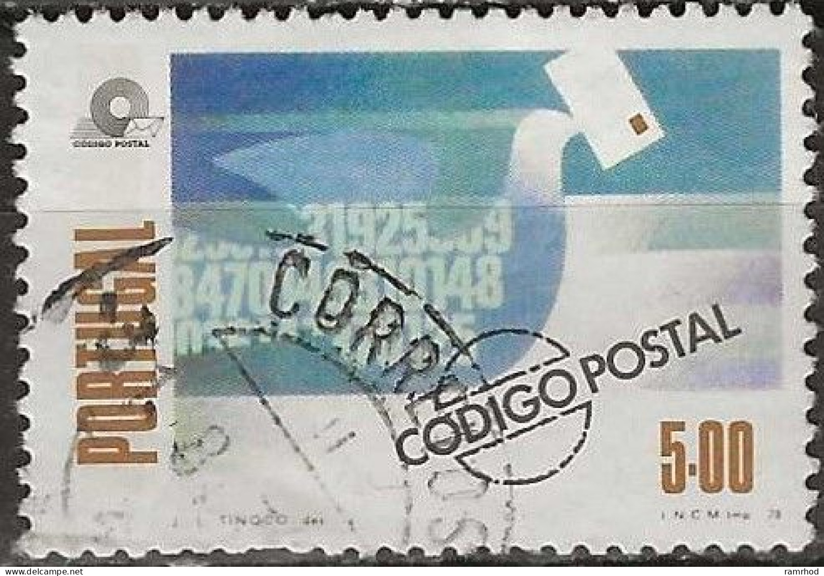 PORTUGAL 1978 Introduction Of Post Code - 5e. - Pigeon With Letter FU - Oblitérés