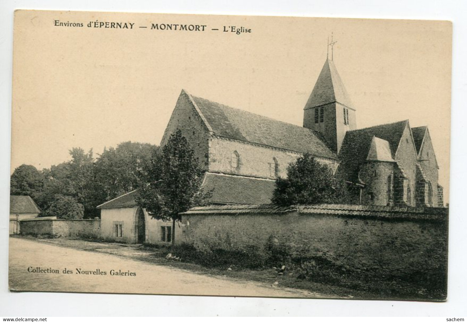 51 MONTMORT LUCY Rue Eglise Du Village 1910  Edit Nouveles Galeries    D17 2019  - Montmort Lucy