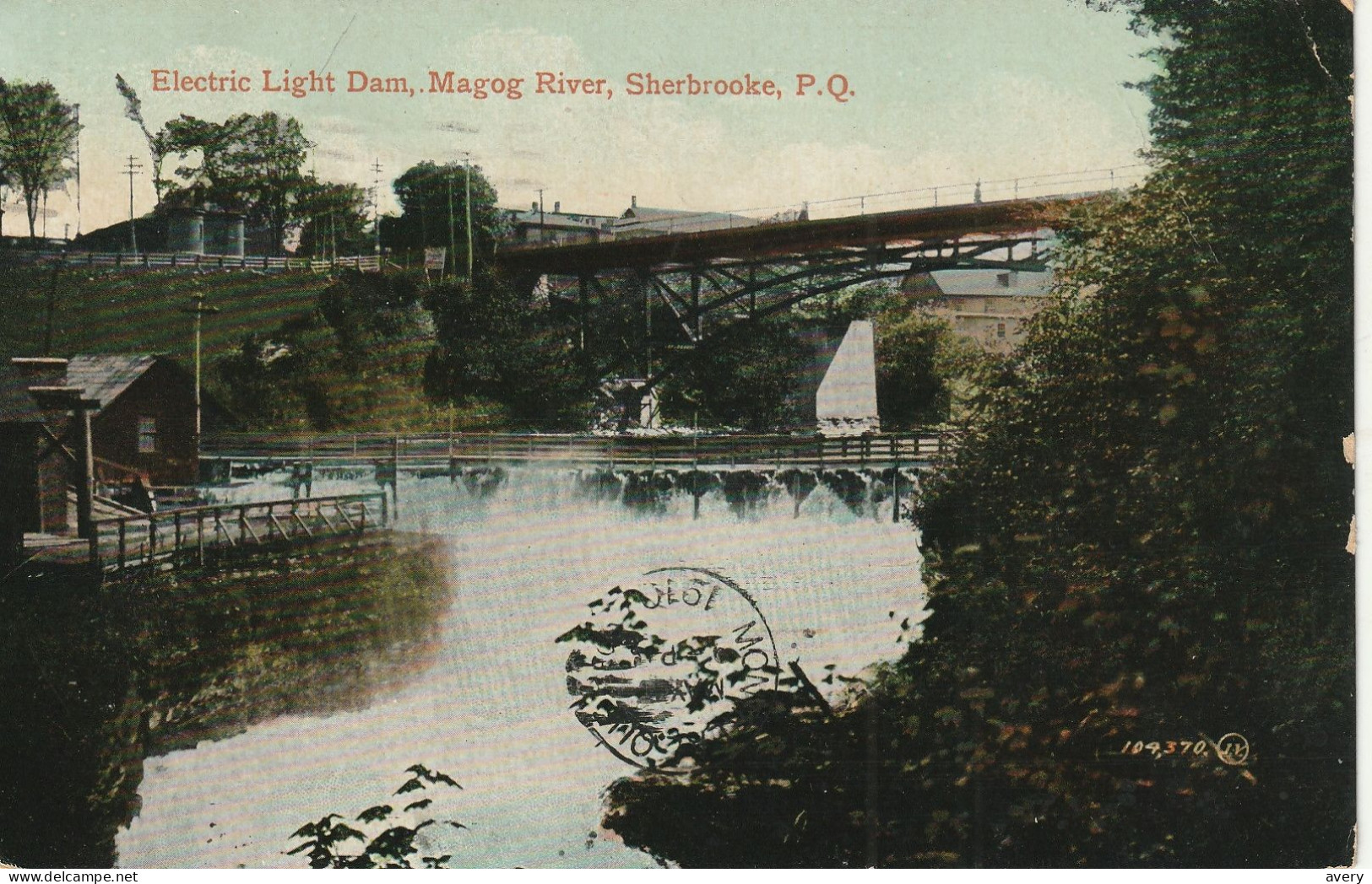 Barrage De Lumiere Electric, Riviere Magog, Sherbrooke, Quebec Electric Light Dam, Magog River - Sherbrooke