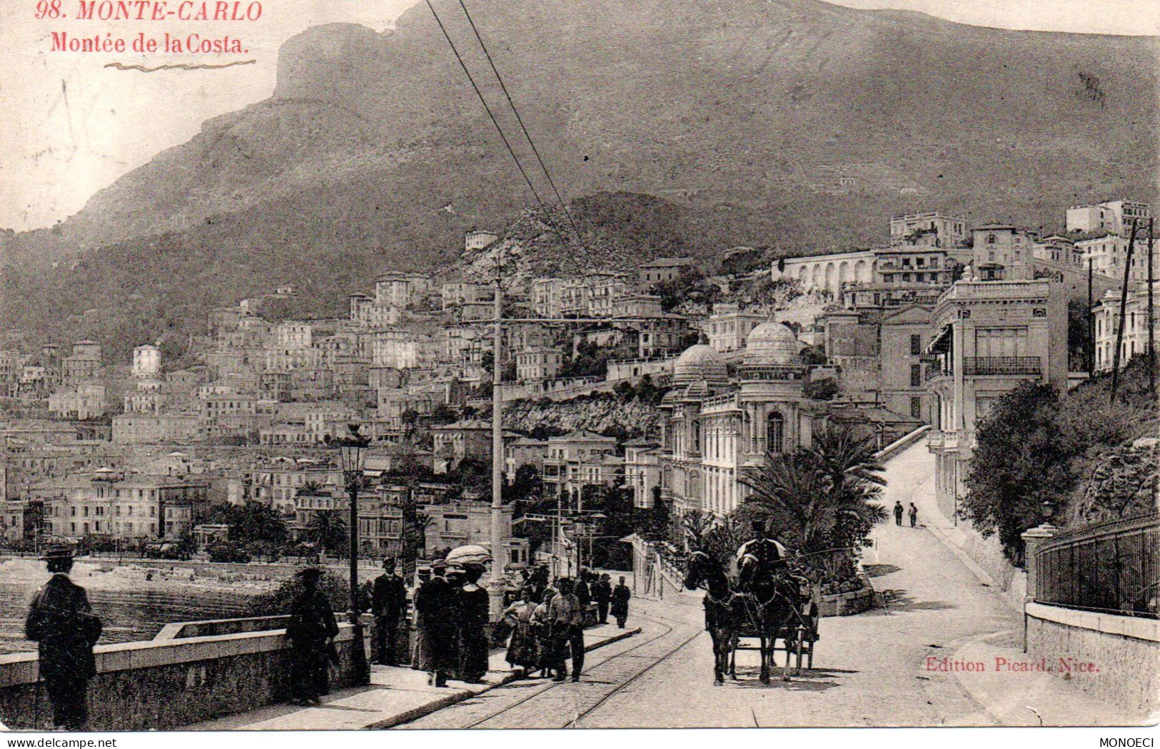 MONACO -- MONTE CARLO -- CPA -- Montée De La Costa - La Condamine