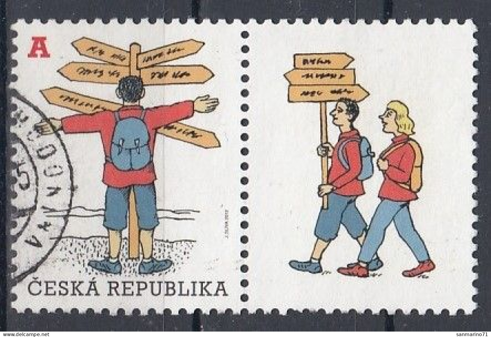 CZECH REPUBLIC 714,used,falc Hinged - Usati