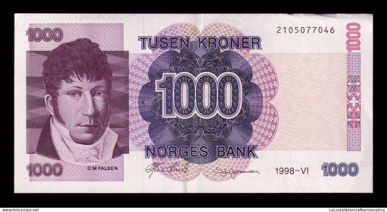 Noruega Norway 1000 Kroner 1998 Pick 45b Ebc Xf - Norwegen