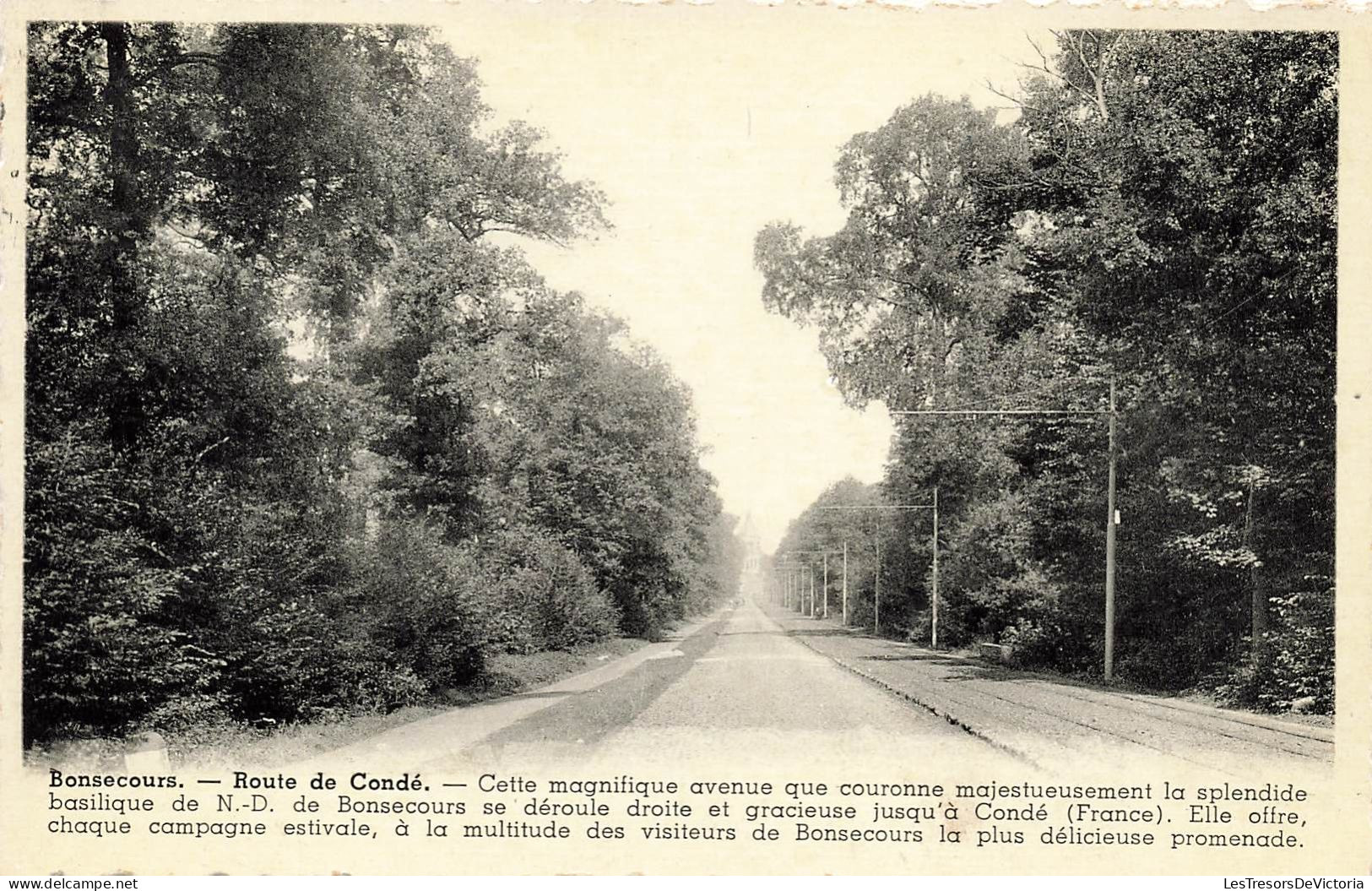 BELGIQUE - Tournai - Bonsecours - Vue Sur  La Route De Condé - Carte Postale Ancienne - Tournai