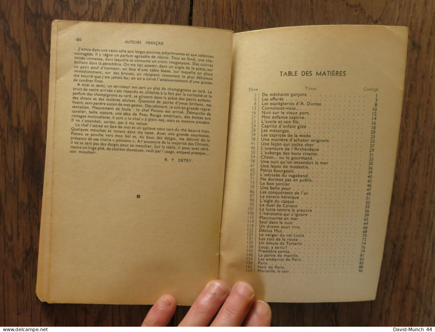 Auteurs français. Classe de sixième, livre complémentaire de F. Gendrot et F.-M. Eustache. Classique Hachette. 1953