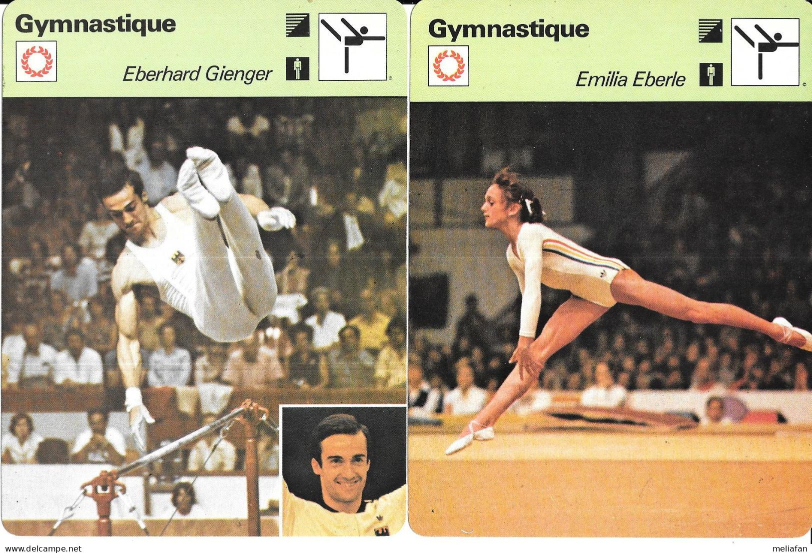 GF1990 - FICHES EDITION RENCONTRE - STOJAN DELTCHEV - FRANCO MENICHELLI - ZOLTAN MAGYAR - GIENGER - EMILIA EBERLE - - Gymnastique