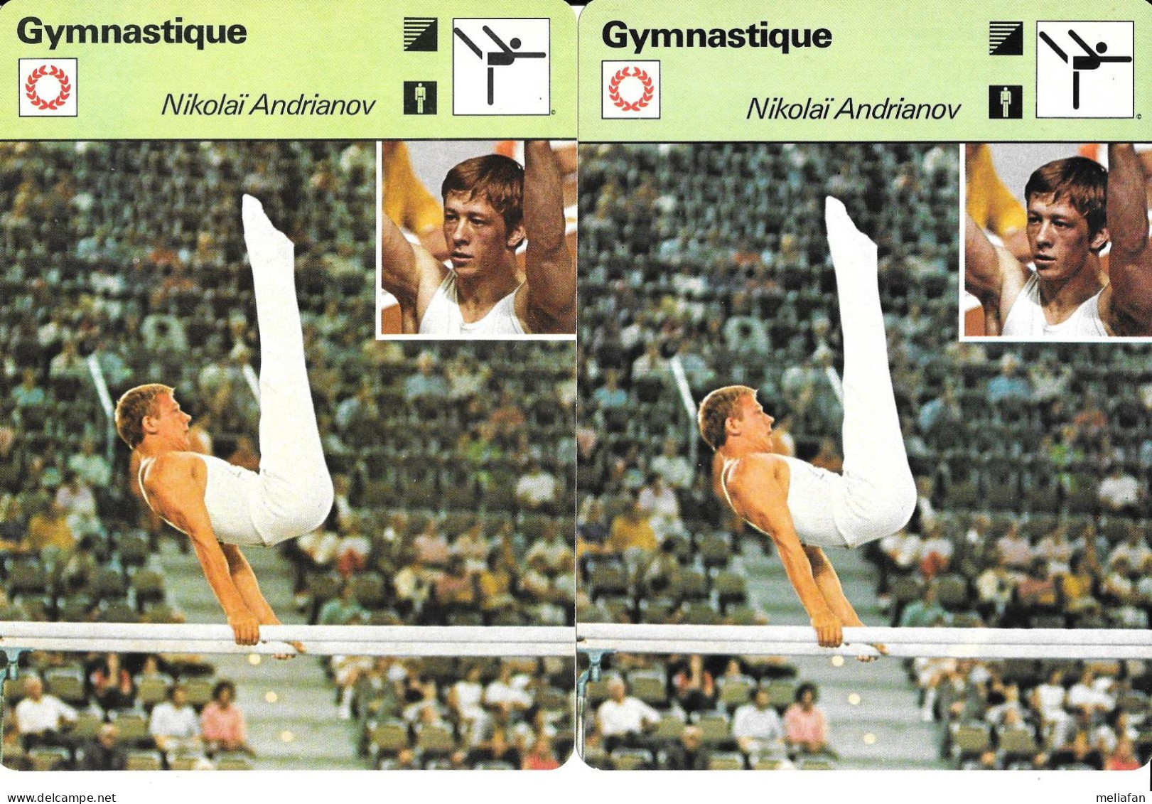 GF1986 -  FICHES EDITION RENCONTRE - NIKOLAI ANDRIANOV - LUDMILLA TOURITCHEVA - VLADIMIR MARKELOV - Gymnastique